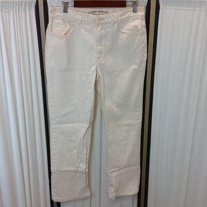 Lauren Jeans Co‎ Ralph Lauren, 5 Pocket Jeans, Women's Size 12, Cream/Light Pink